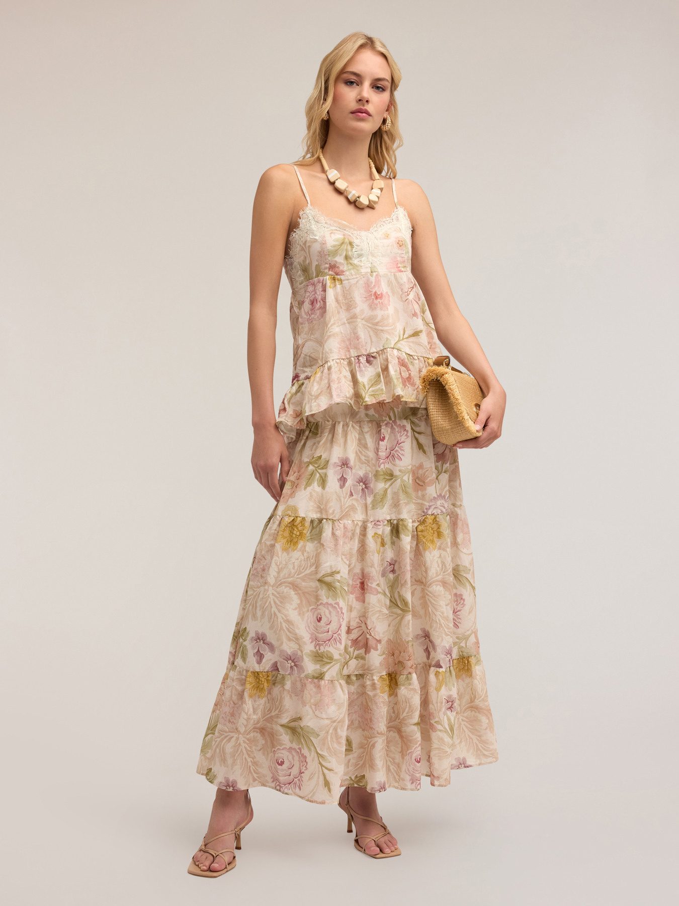 Top en mousseline de coton motif &agrave; fleurs image number 2