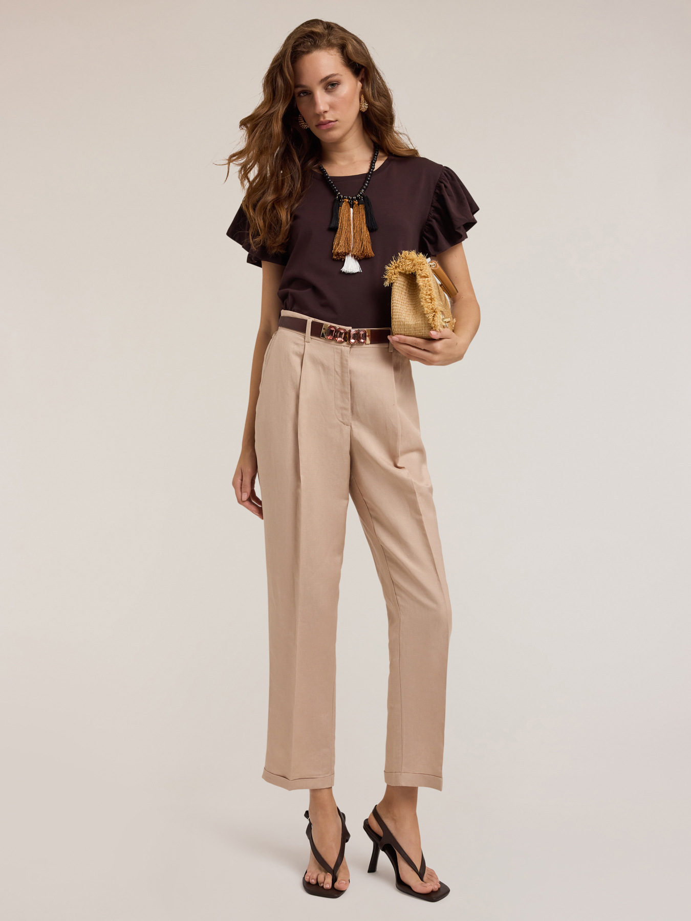 Camiseta con mangas con volantes image number 3