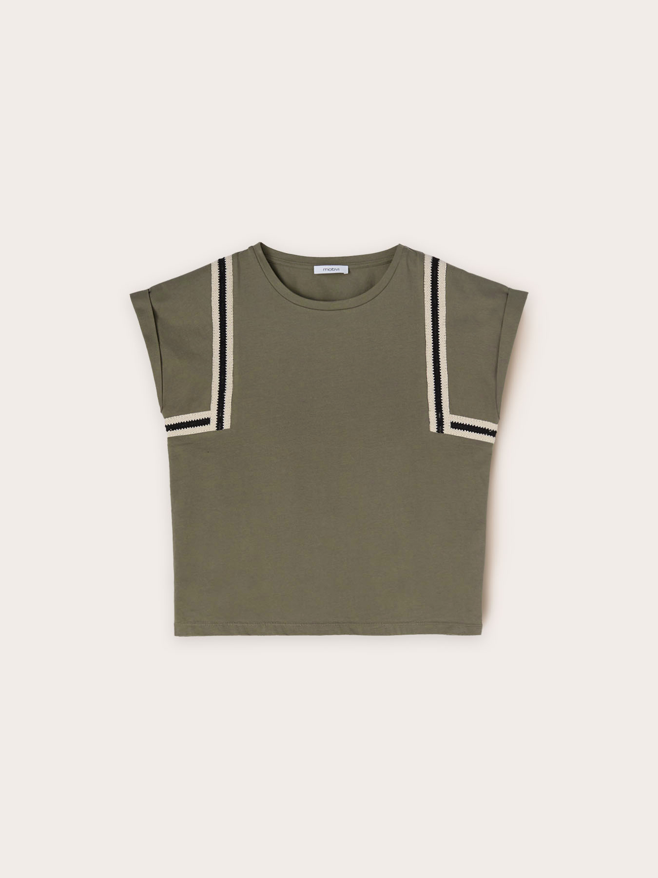 Camiseta con pasamaner&iacute;a de crochet image number 4