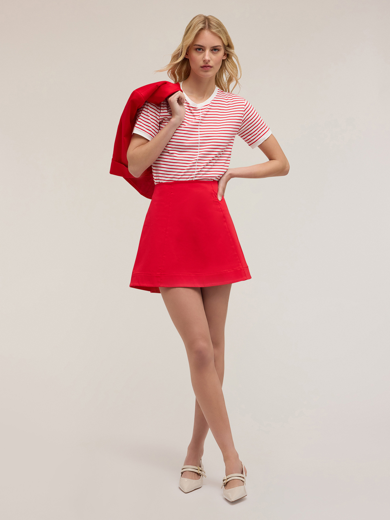 T-shirt en coton &agrave; rayures image number 0