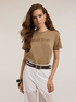 T-shirt boxy con scritta ricamata image number 2