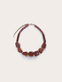 Collana girocollo con perline in legno image number 1
