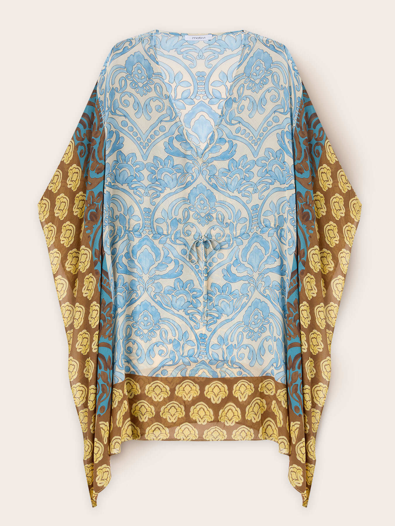 Printed chiffon poncho image number 4