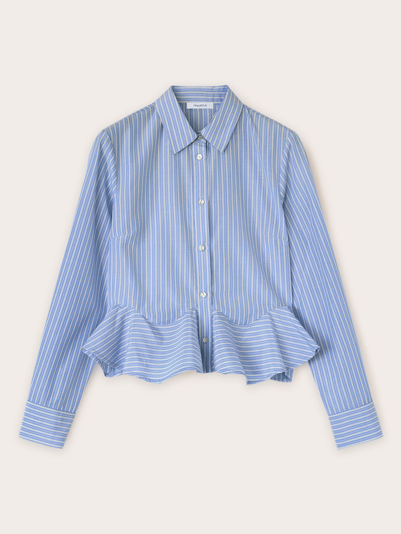 Camicia a righe con volant