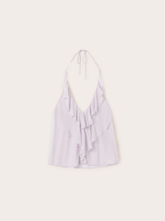 Top in georgette con rouches