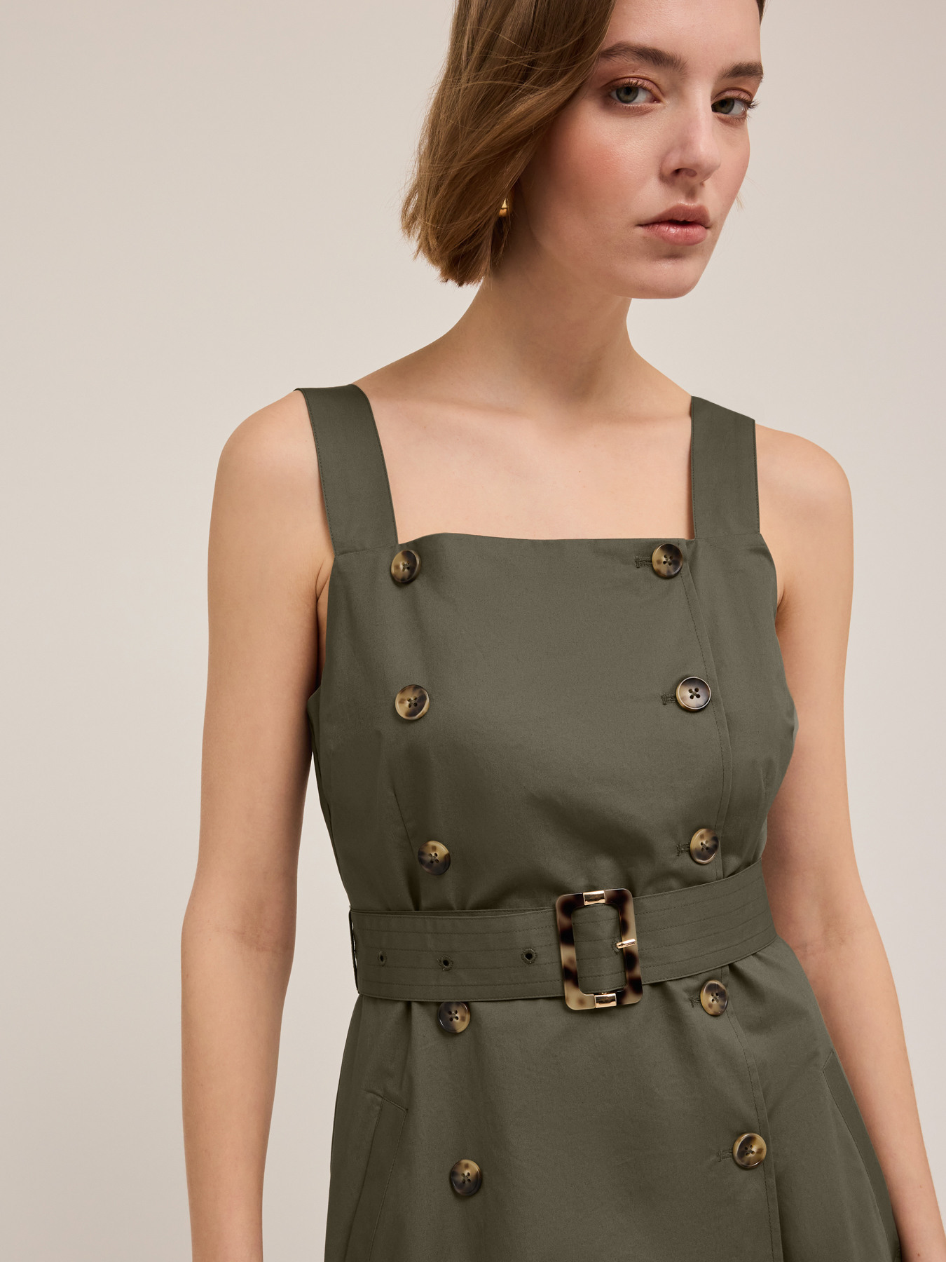 Kleid mit Kn&ouml;pfen aus Baumwolle image number 3