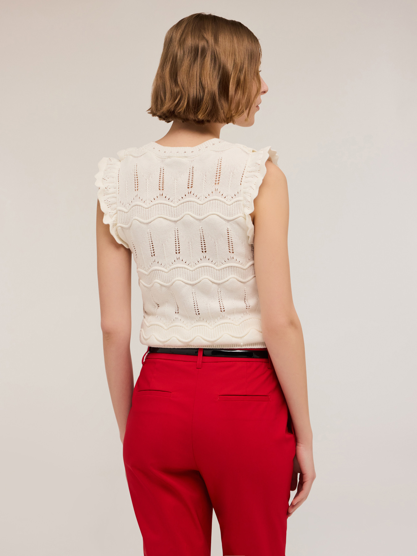 Top aus Strickstoff mit R&uuml;schen image number 1