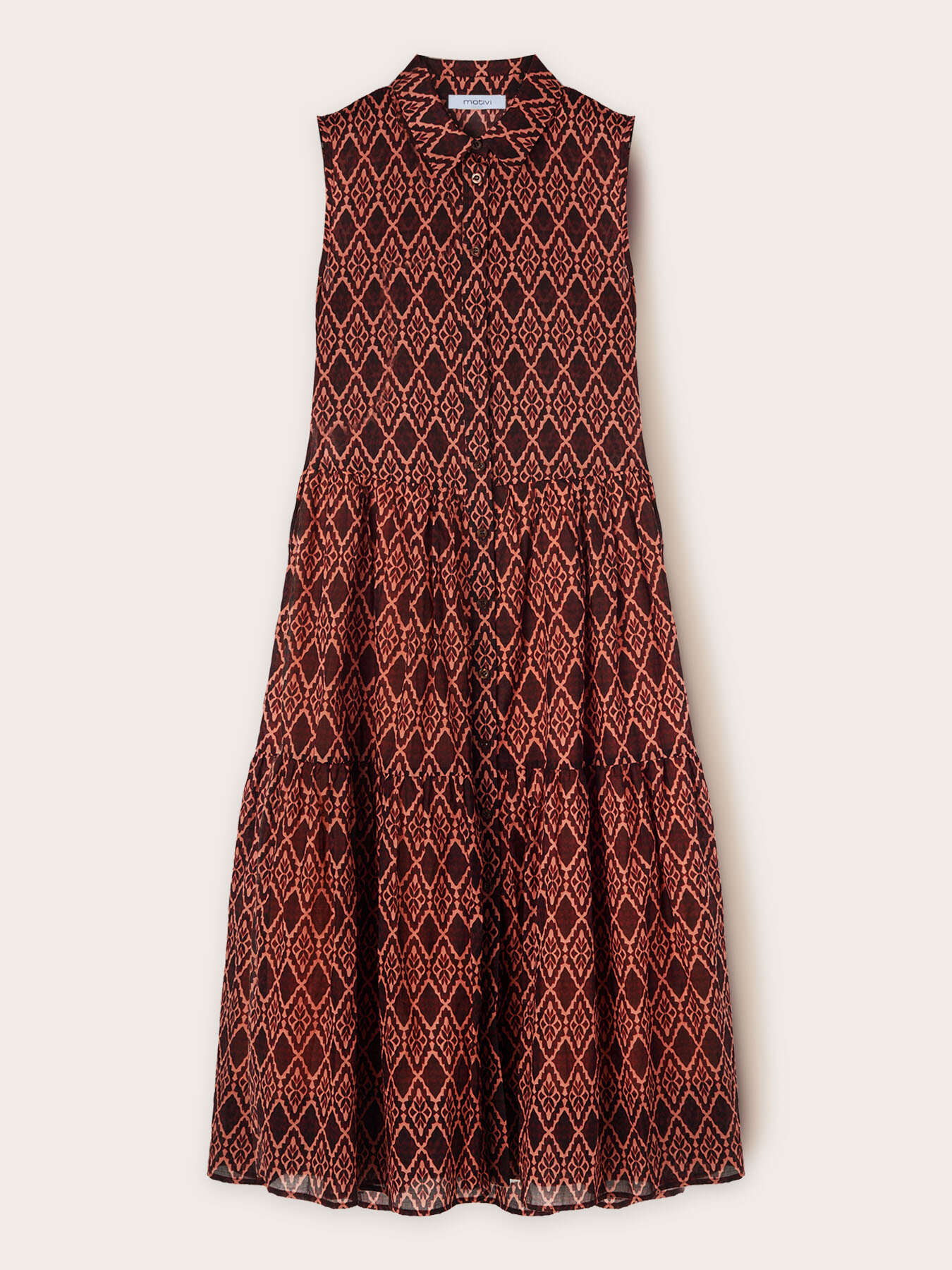 Ethnic print shirt dress image number 4