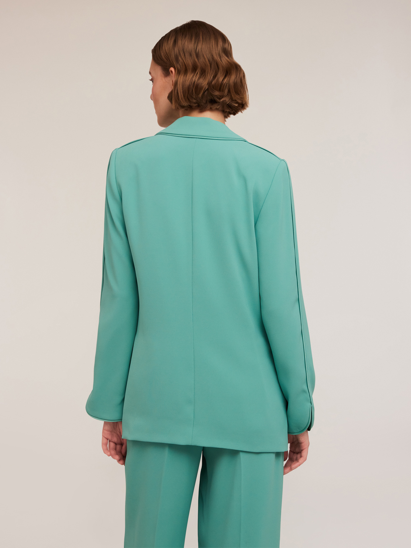 Anzugblazer mit farblich passendem Piping image number 1