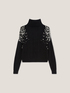 Rollkragenpullover aus Angora-Mischgarn mit Steinchen image number 3