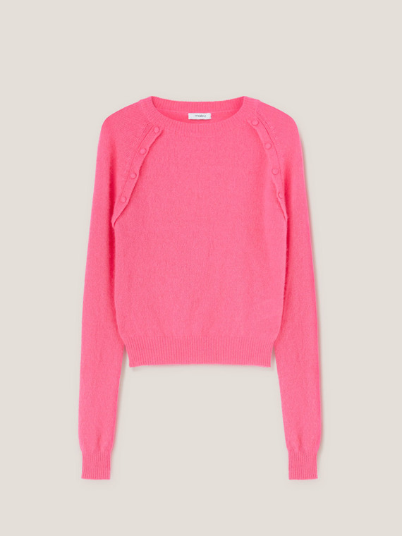 Pullover mit rundem Ausschnitt aus Angoragemisch