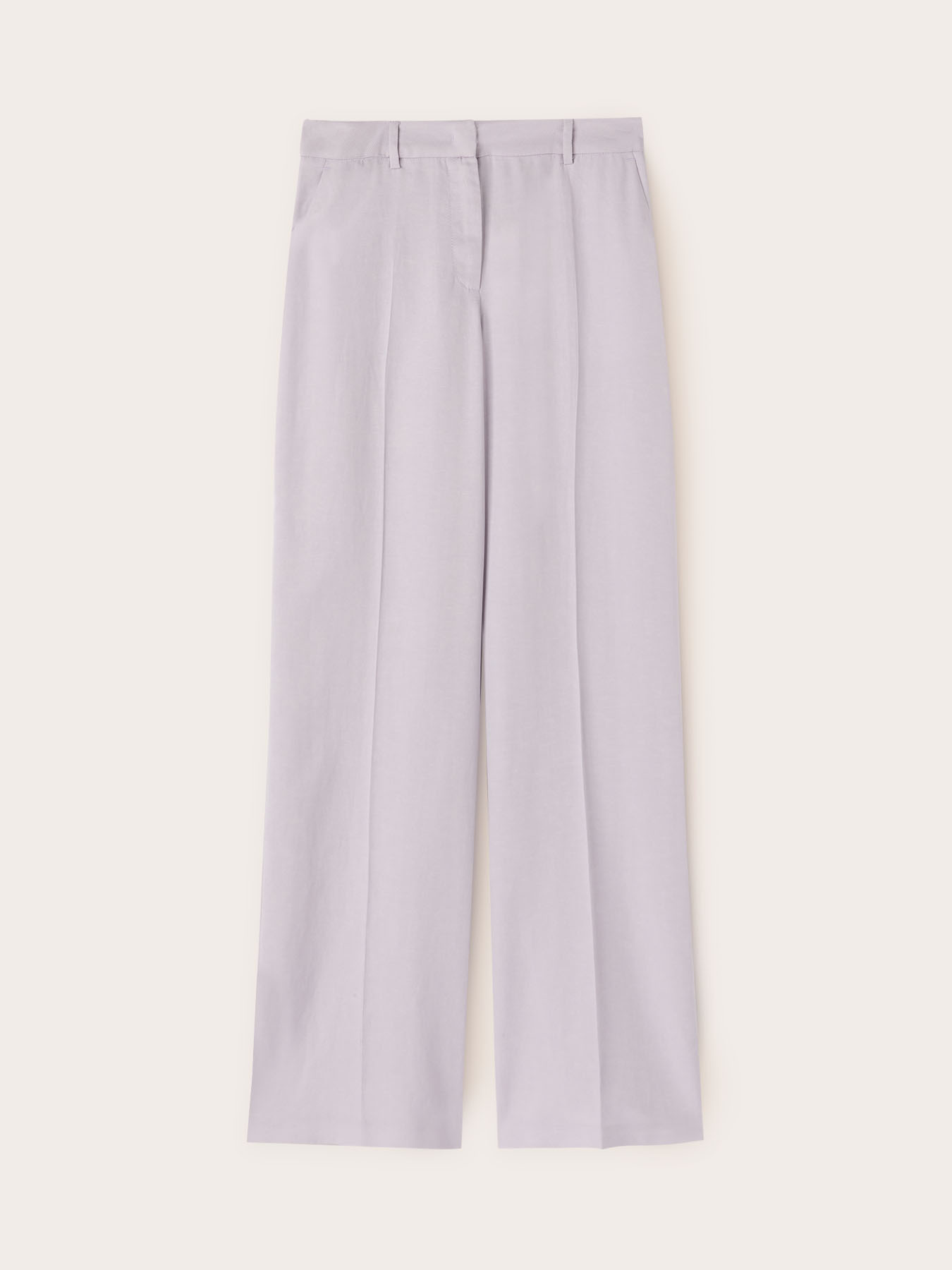 Pantalon large en lin m&eacute;lang&eacute; lyocell image number 3