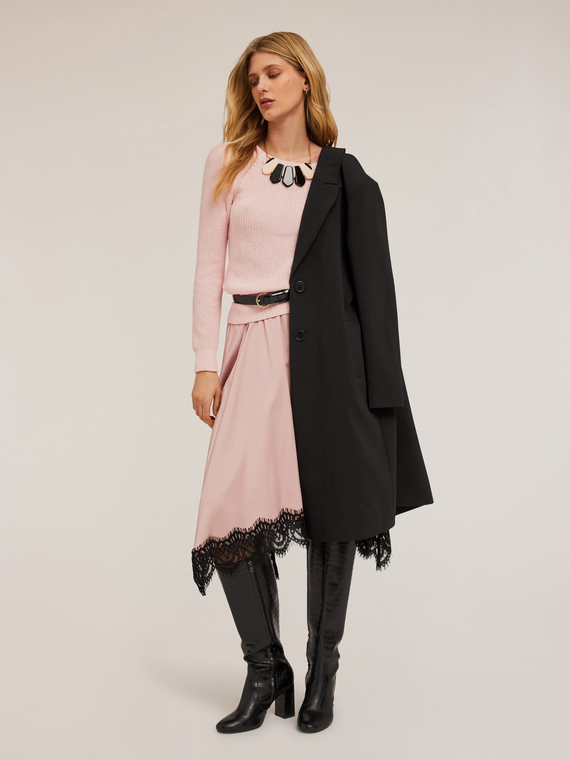 Pullover scollo tondo in cotone