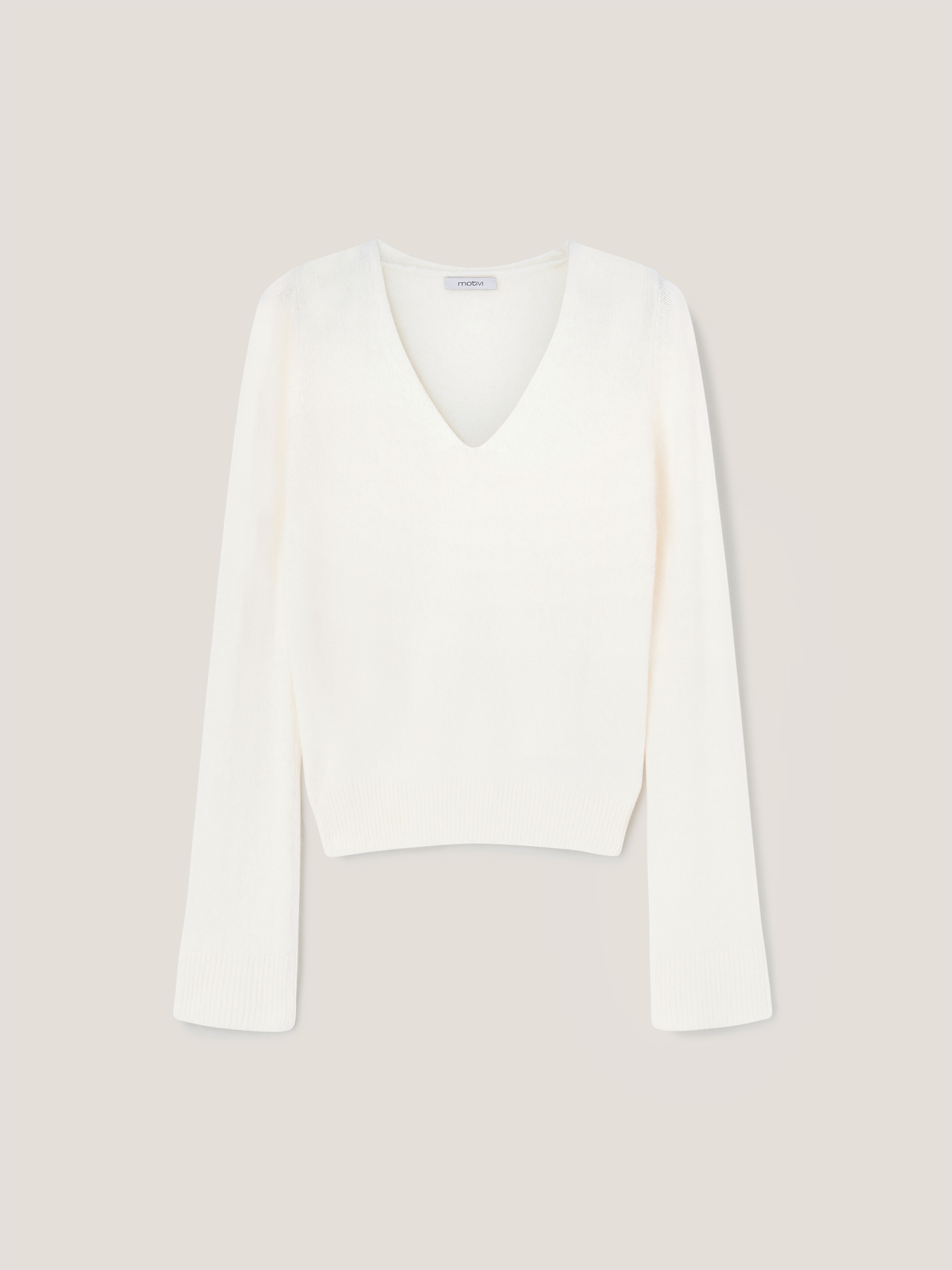 Angora blend V-neck sweater image number 4