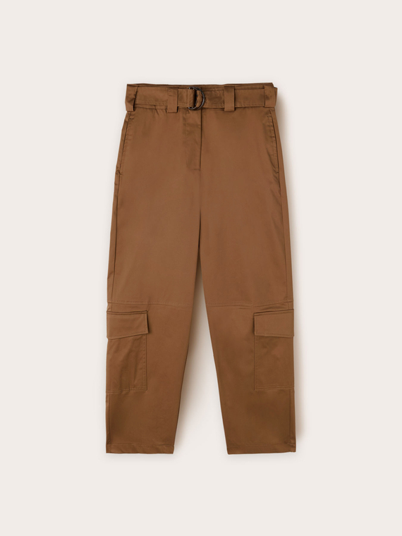 Satin cargo trousers