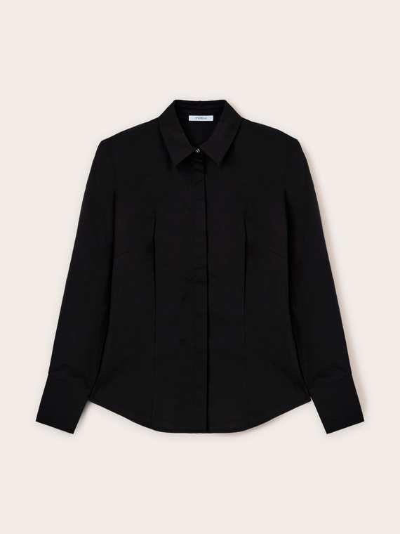 Hemdbluse aus Popeline