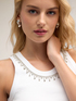 Tanktop mit Crystal-Fransen image number 0