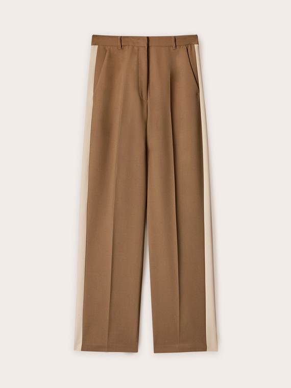 Palazzo trousers with side band