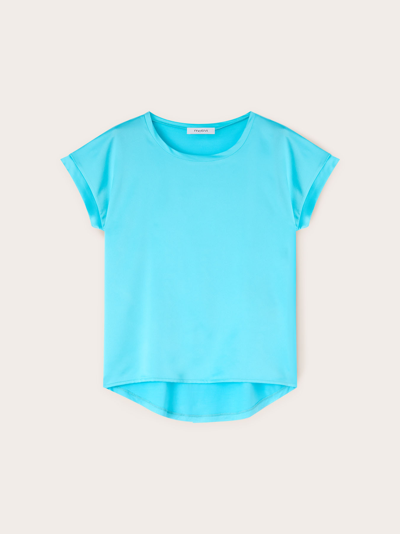 Two-material T-shirt image number 3