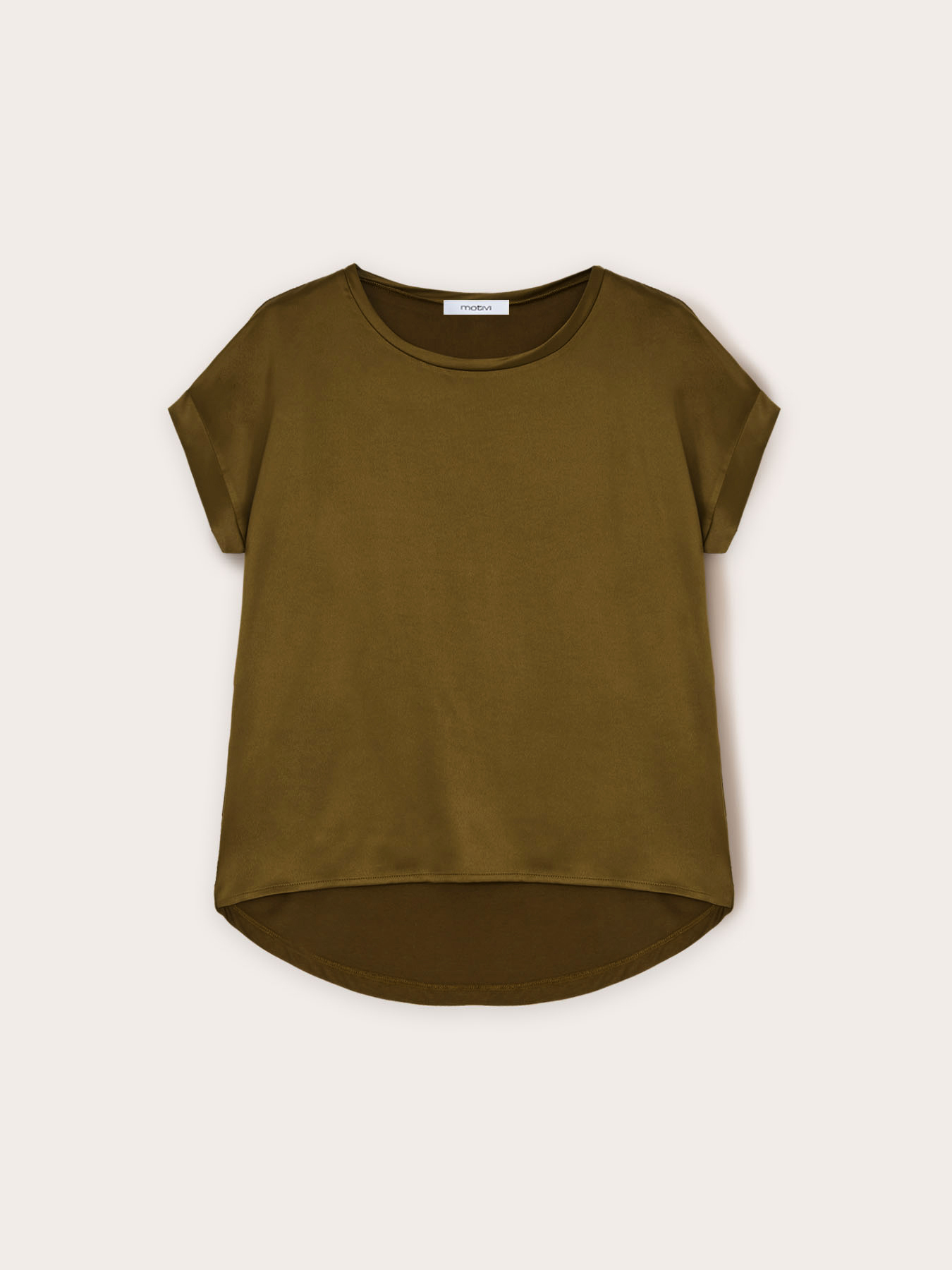 Two-material T-shirt image number 3