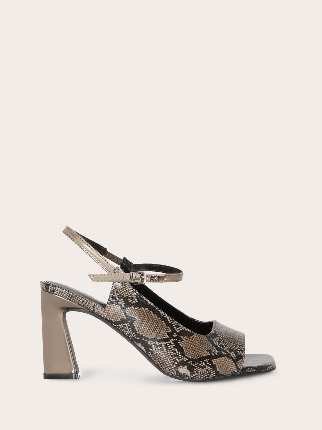 Snakeskin print sandals image number 1