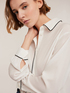 Camicia con piping e spacco posteriore image number 3