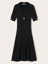 Ribbed knit dress with collar image number 4