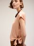 Blusa in raso con nodo image number 2