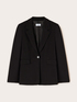 Blazer de botonadura simple en punto milano image number 4