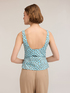 Polka dot bustier top with cut-out back image number 1