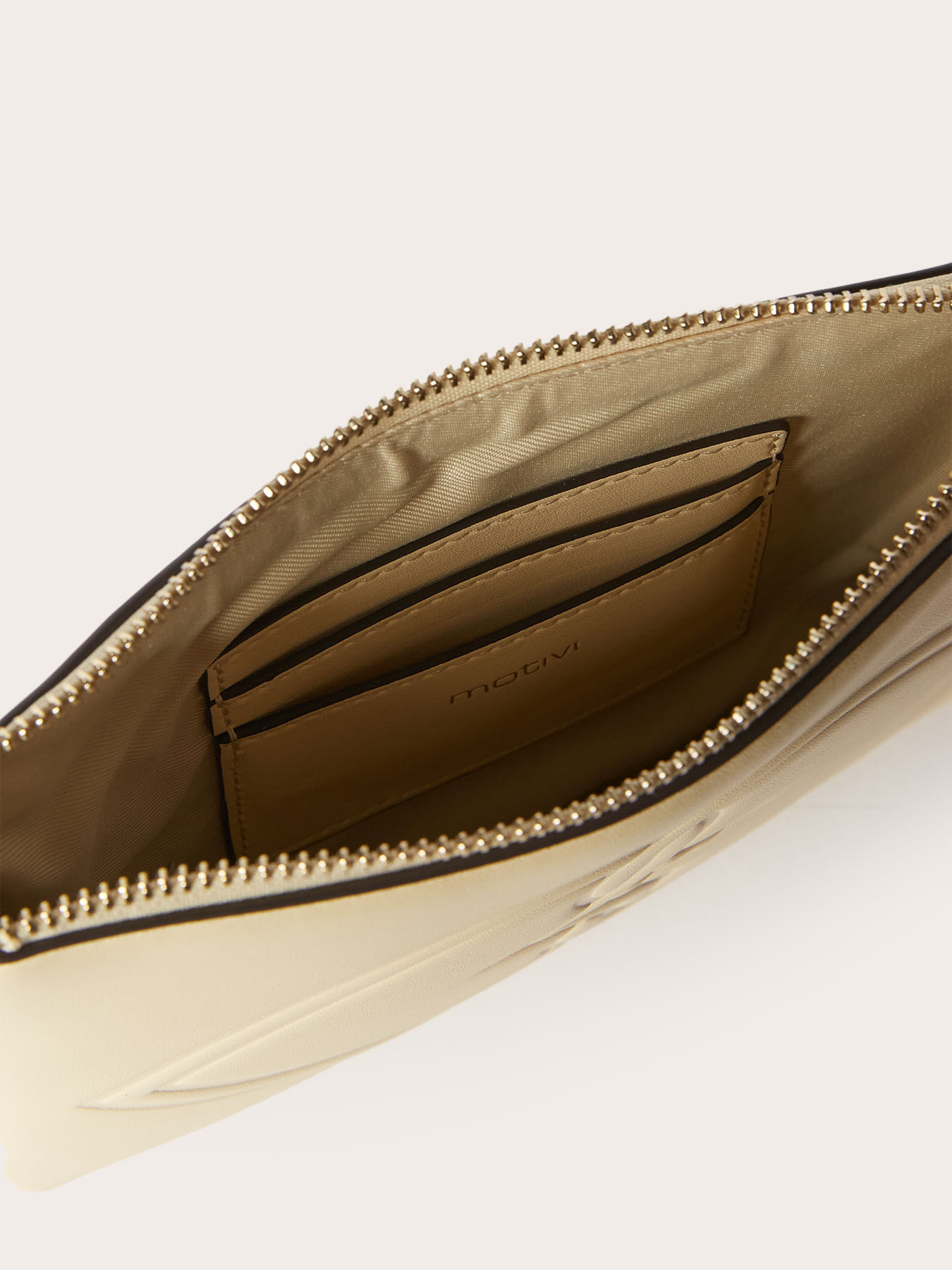 Flat coated fabric clutch image number 4