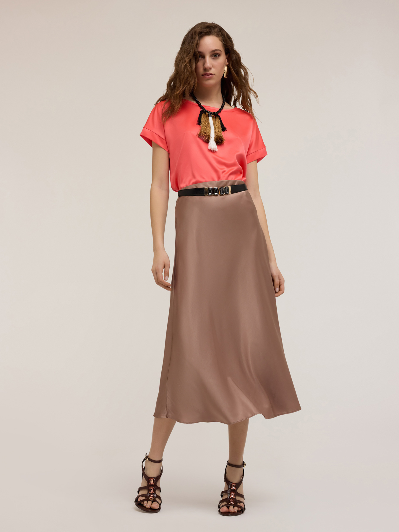 Two-material T-shirt image number 0