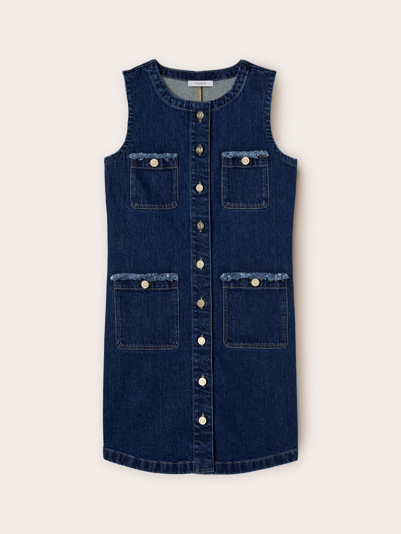 Vestito chemisier in denim image number 4