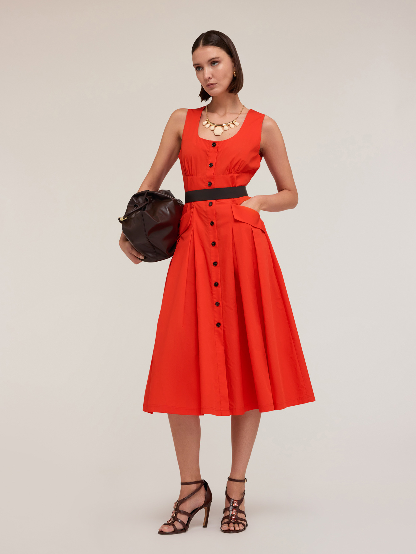 Vestito chemisier con tasche image number 0