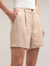 Shorts mit Nadelstreifen aus Leinenmischgewebe image number 0