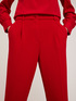 Regular fit trousers in crepe fabric image number 3