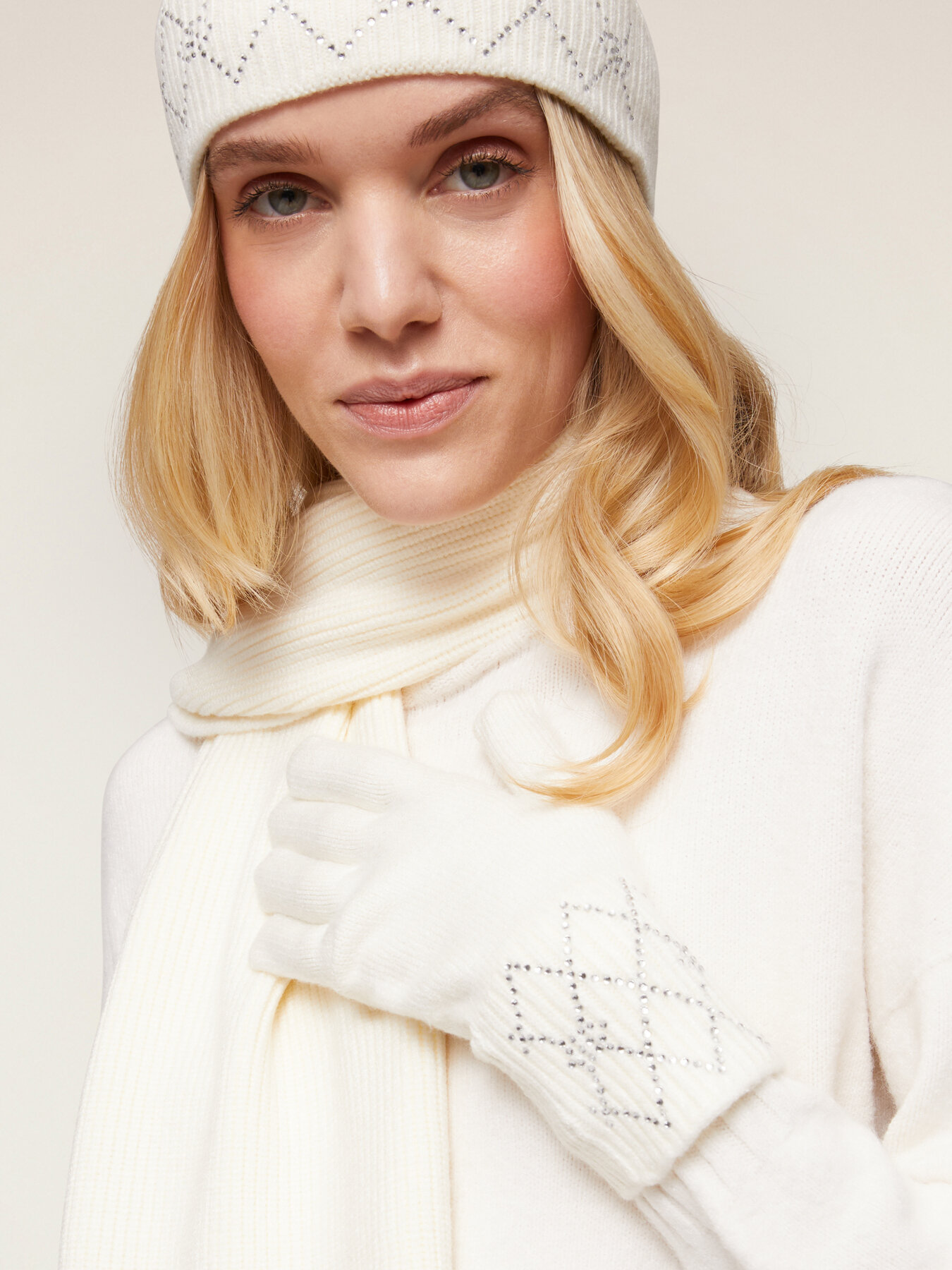 Gants avec micro strass fantaisie Double Love image number 0