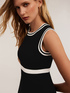 Knitted two-tone dress image number 3