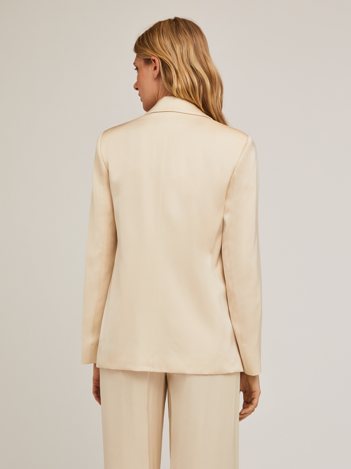 Satin single-breasted blazer image number 1