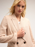 Blazer &agrave; double boutonnage en m&eacute;lange viscose et lin image number 3
