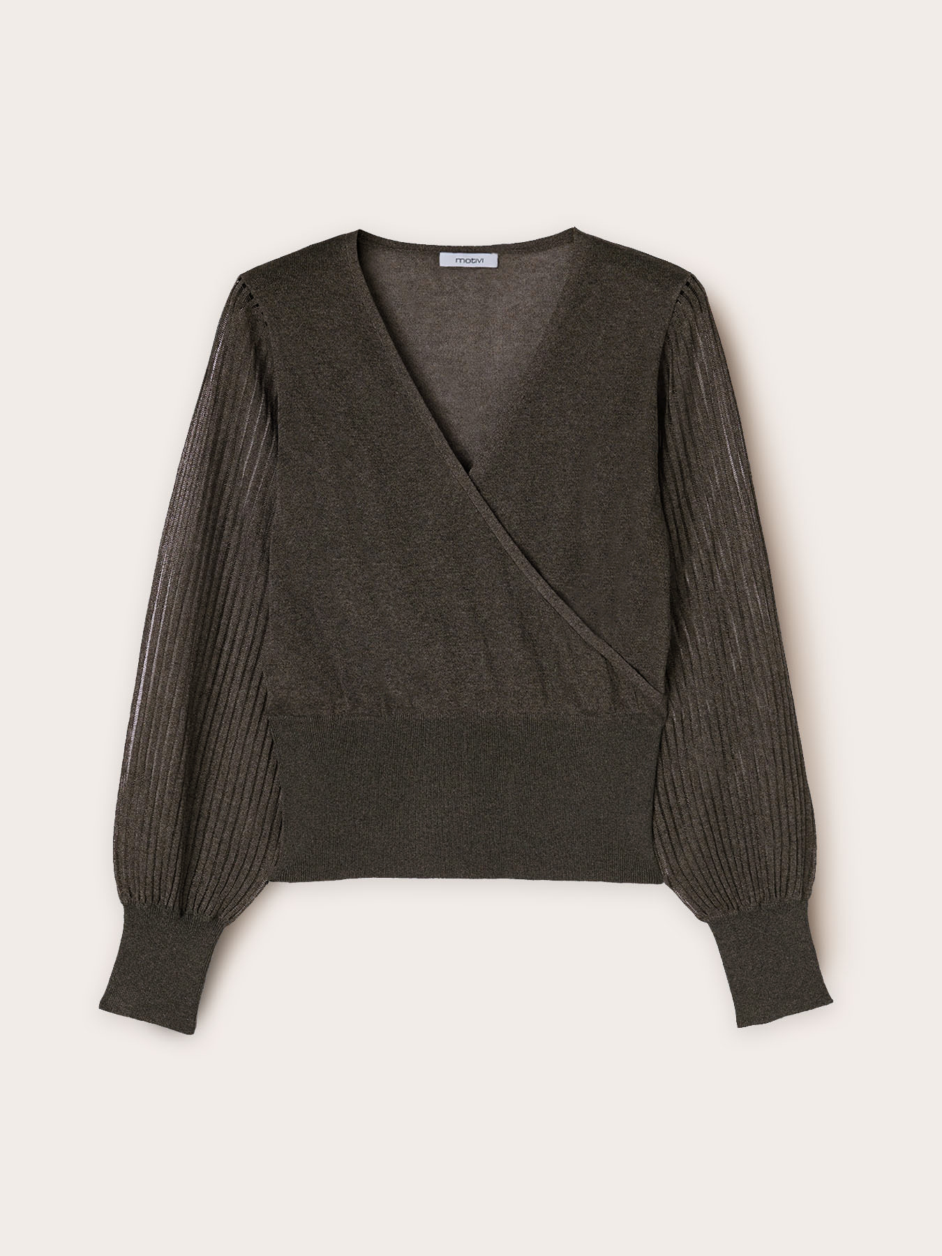 Jersey mit &uuml;berkreuzten und perforierten &Auml;rmeln image number 4