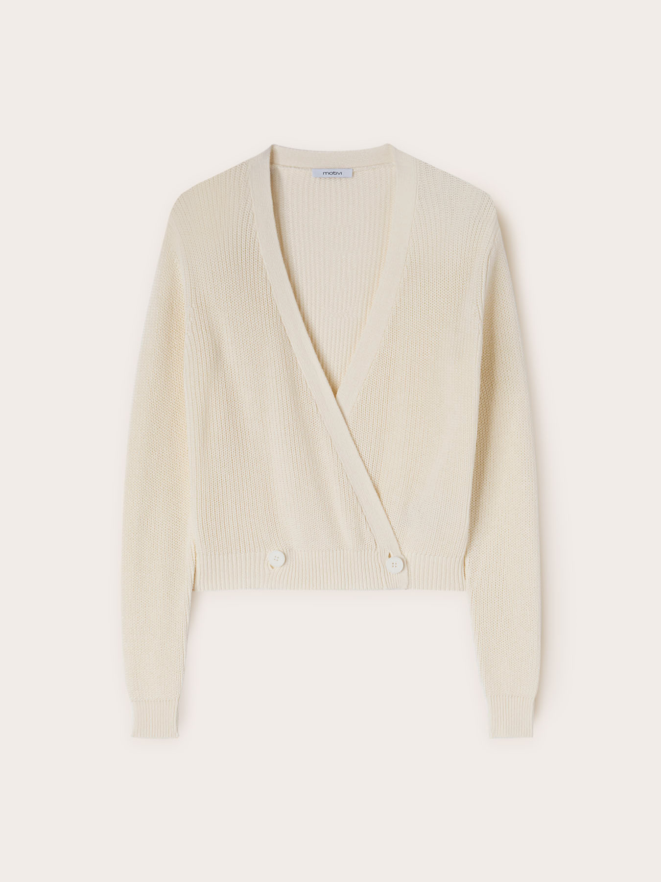 Cotton crossover cardigan image number 4