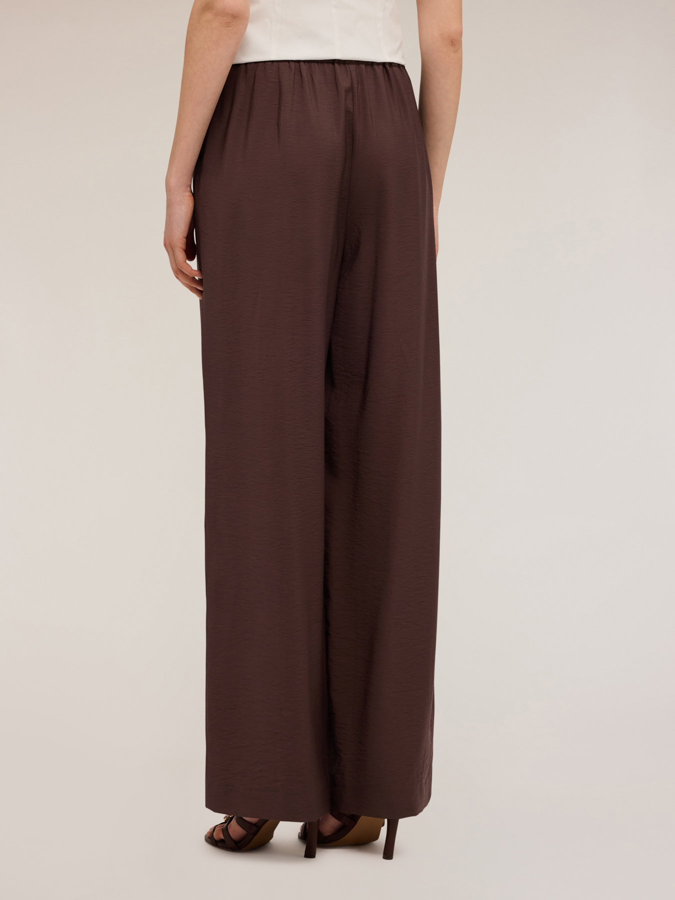 Satin palazzo trousers image number 1