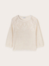 Maglia traforata con disegno jacquard image number 4