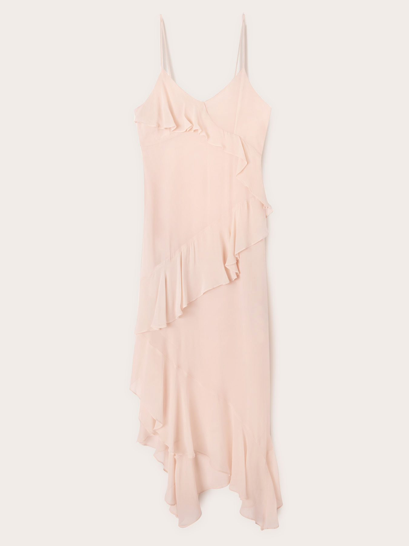 Vestito midi con balze a rouches image number 4