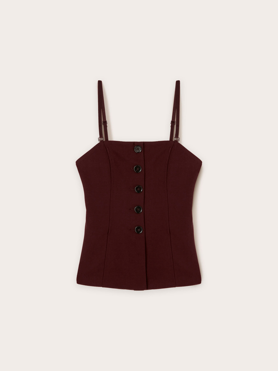 Bustier top with suspenders