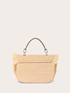 Small bag in straw effect fabric image number 3