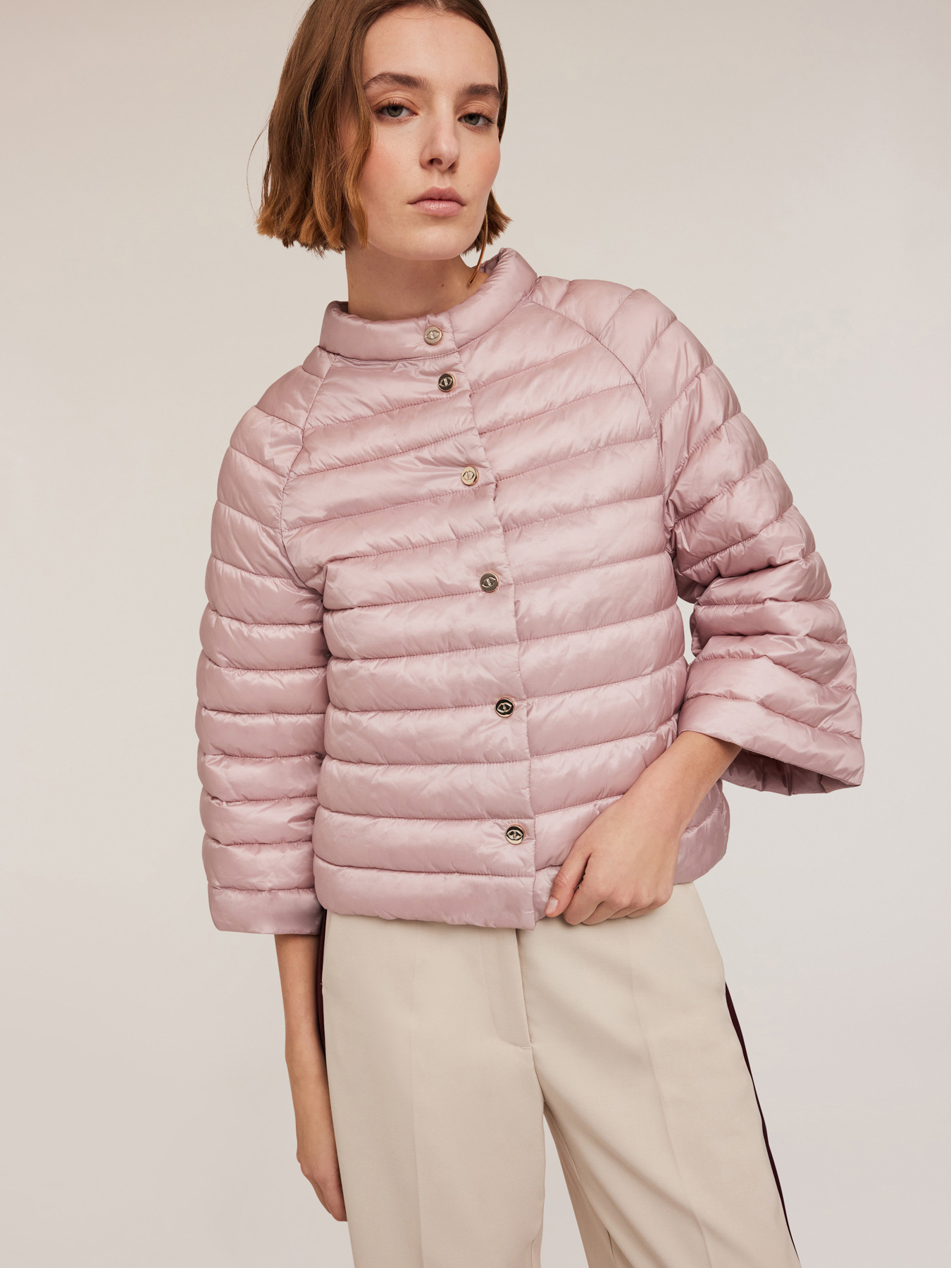 Cappa imbottita in nylon lucido image number 2