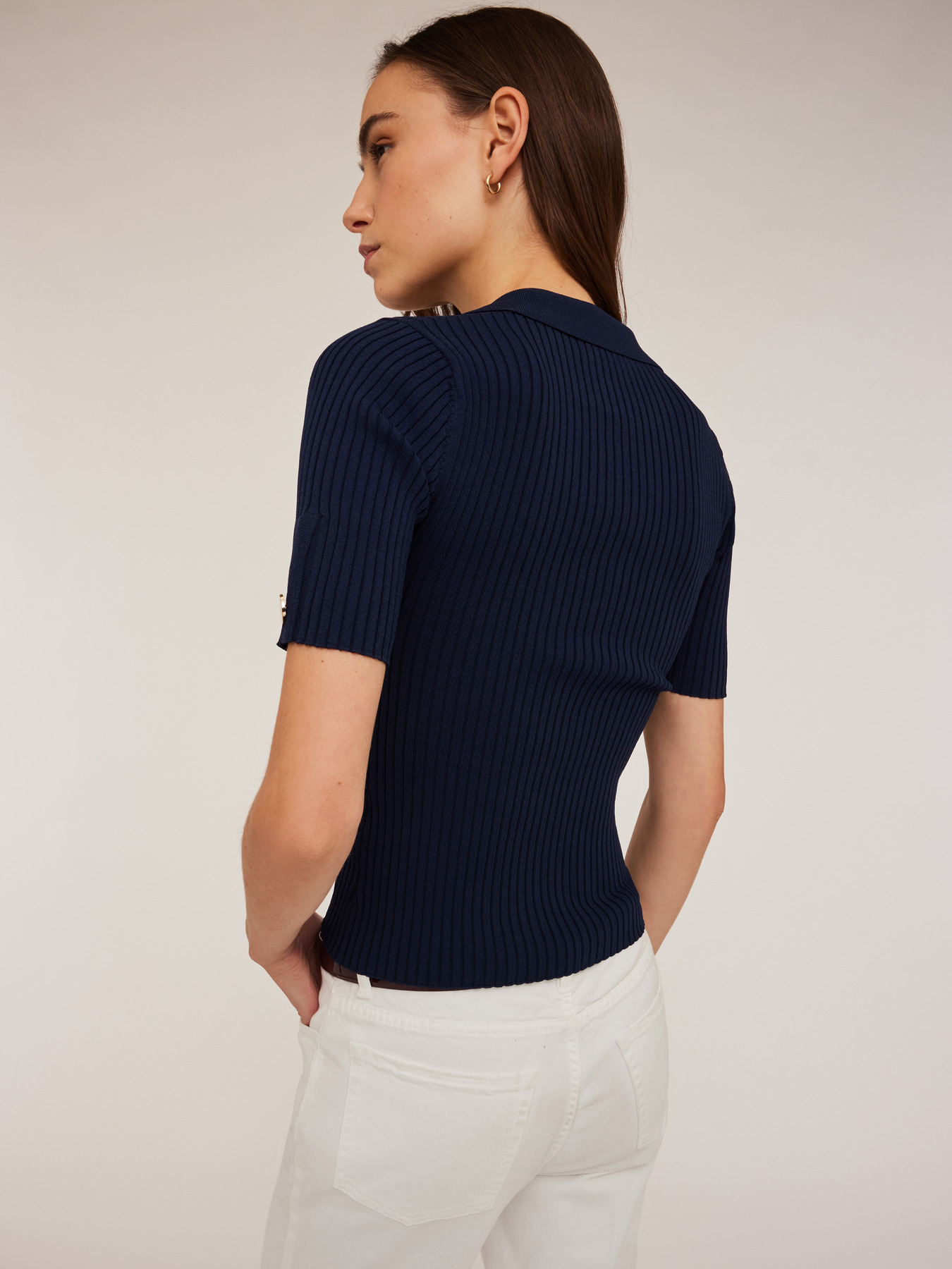 Polo in maglia a coste image number 1