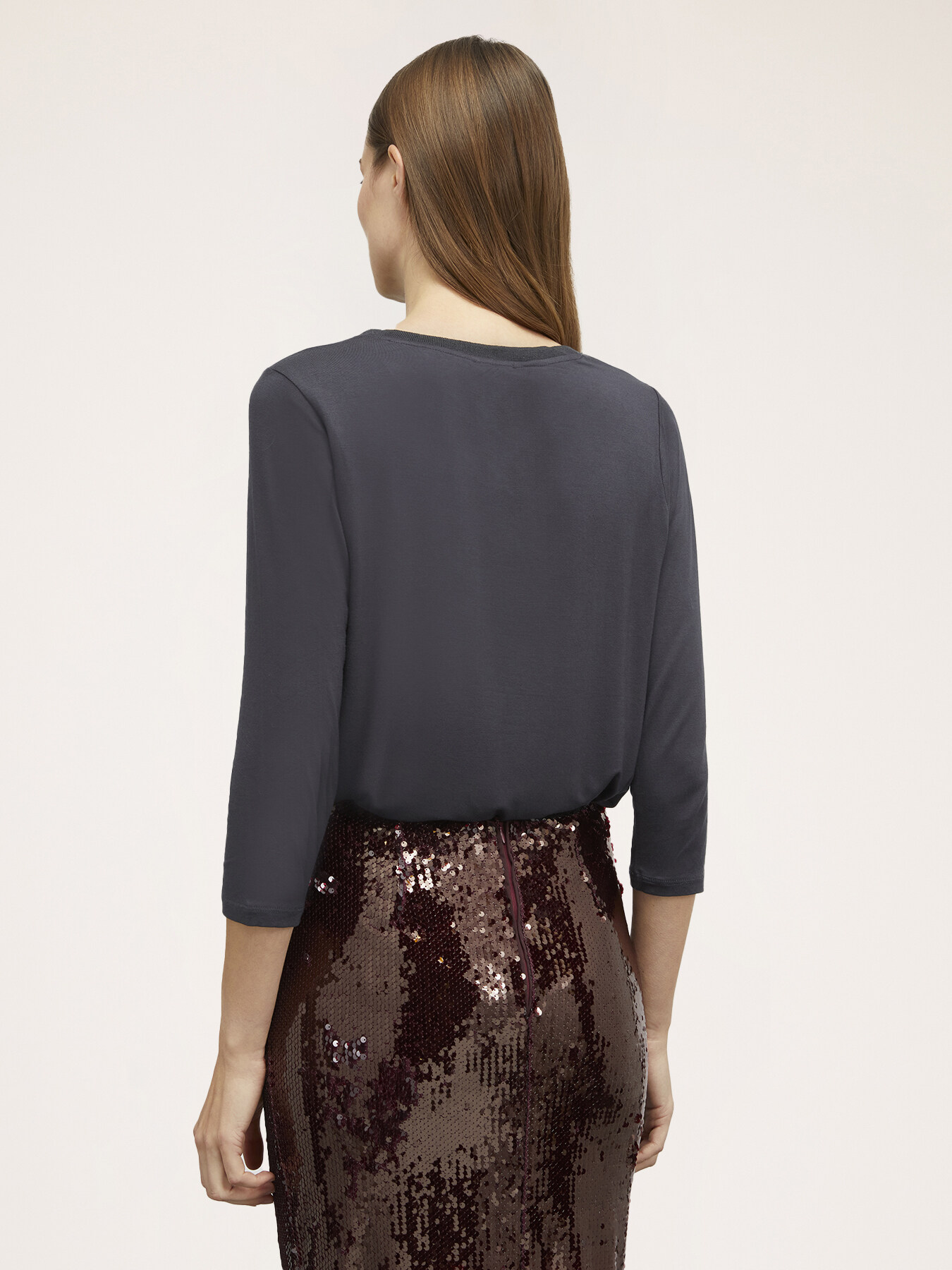 Tricou basic din două materiale image number 1